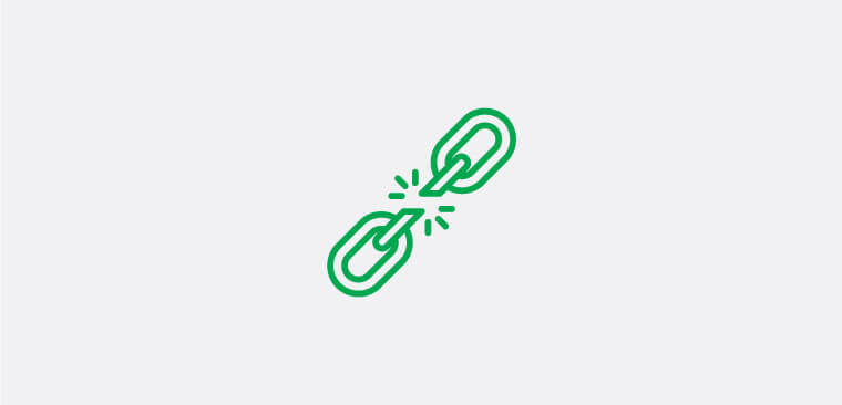 Slavery icon. Chain being broken