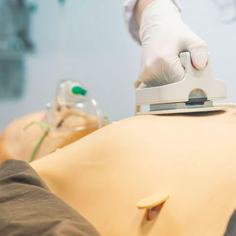 Training example being done on a dummy