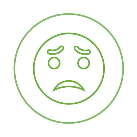 Recognising the Deteriorating Adult, Child and Young Person icon as a sad face