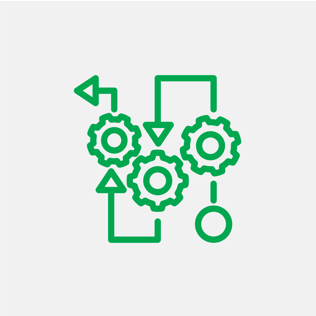 icons with cogs turning